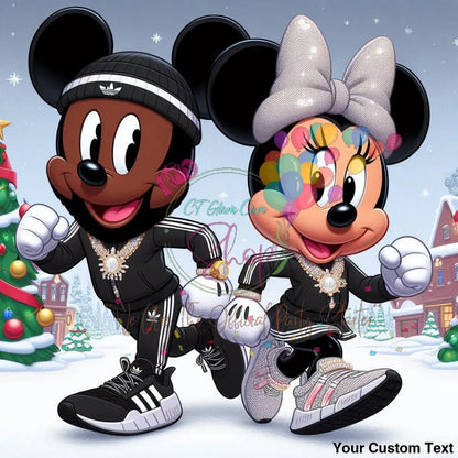 AI Black American Mickey & Minnie Digital BundleTemplates