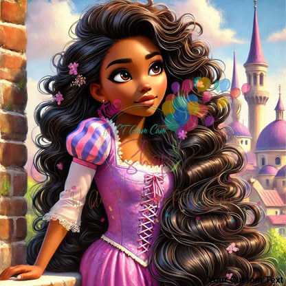 Pretty Brown Princess Fairies Digital Template Bundle DIGITAL