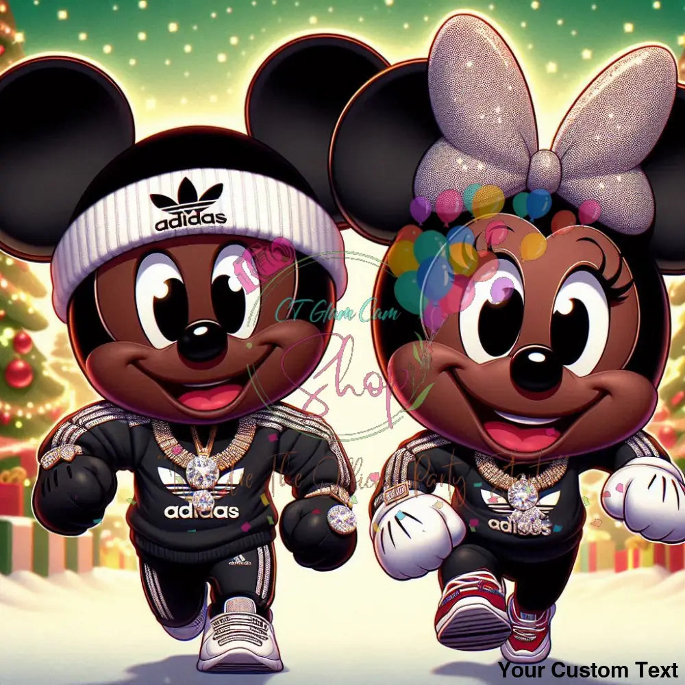AI Black American Mickey & Minnie Digital BundleTemplates