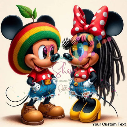 AI Black American Mickey & Minnie Digital BundleTemplates