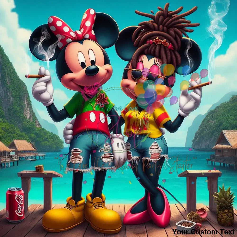 AI Black American Mickey & Minnie Digital BundleTemplates