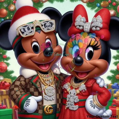AI Black American Mickey & Minnie Digital BundleTemplates