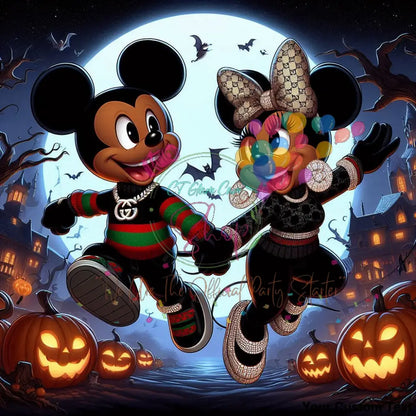 AI Black American Mickey & Minnie Digital BundleTemplates