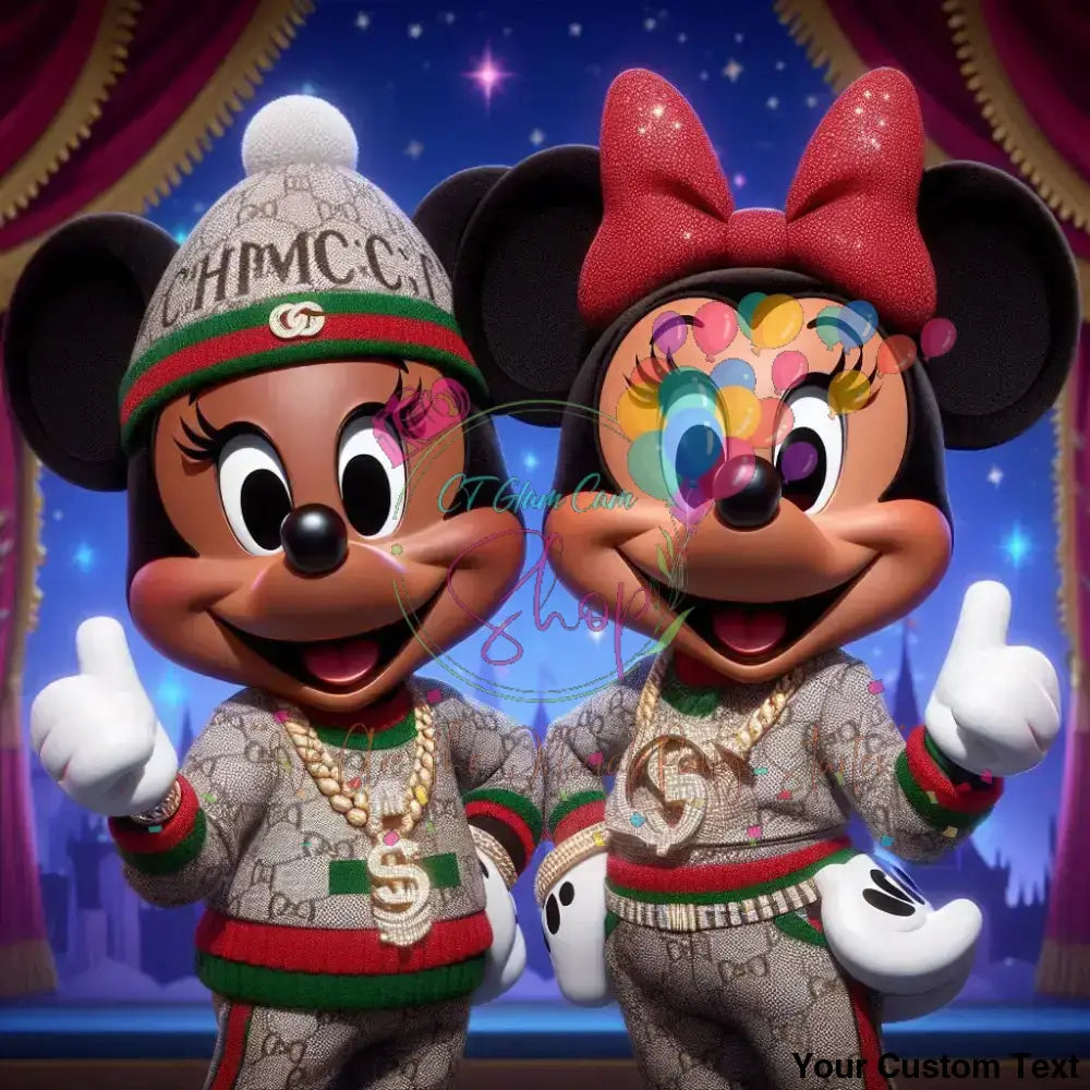 AI Black American Mickey & Minnie Digital BundleTemplates