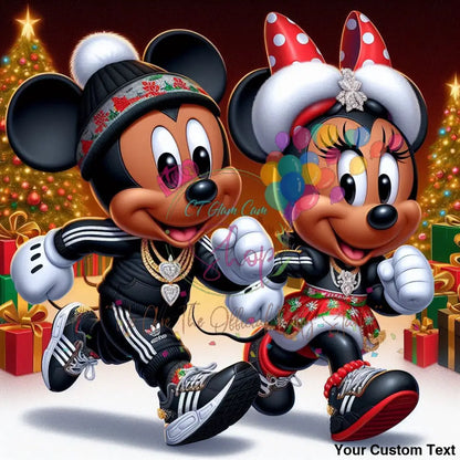 AI Black American Mickey & Minnie Digital BundleTemplates