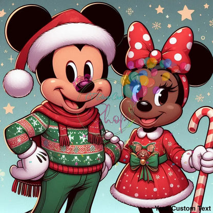 AI Black American Mickey & Minnie Digital BundleTemplates