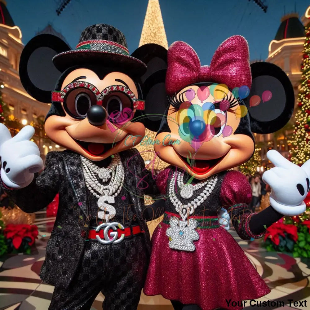 AI Black American Mickey & Minnie Digital BundleTemplates