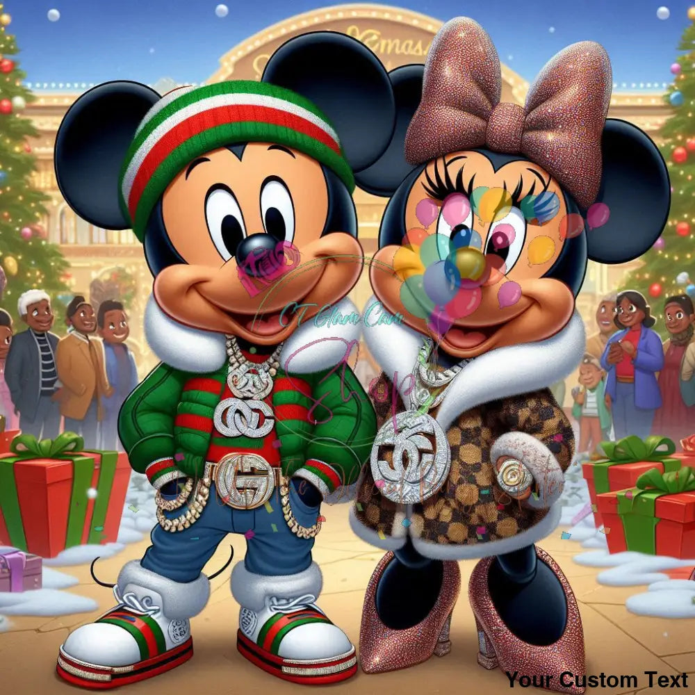 AI Black American Mickey & Minnie Digital BundleTemplates