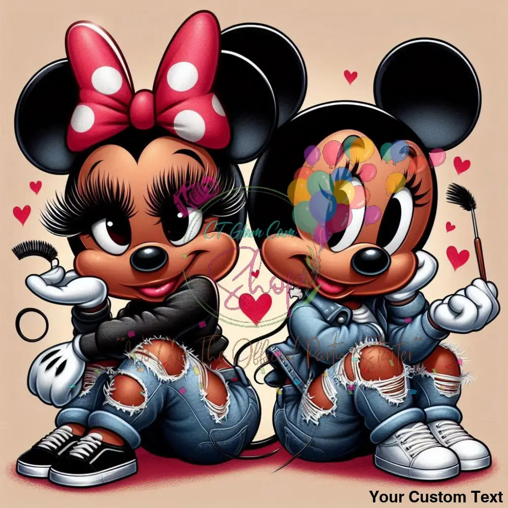 AI Black American Mickey & Minnie Digital BundleTemplates