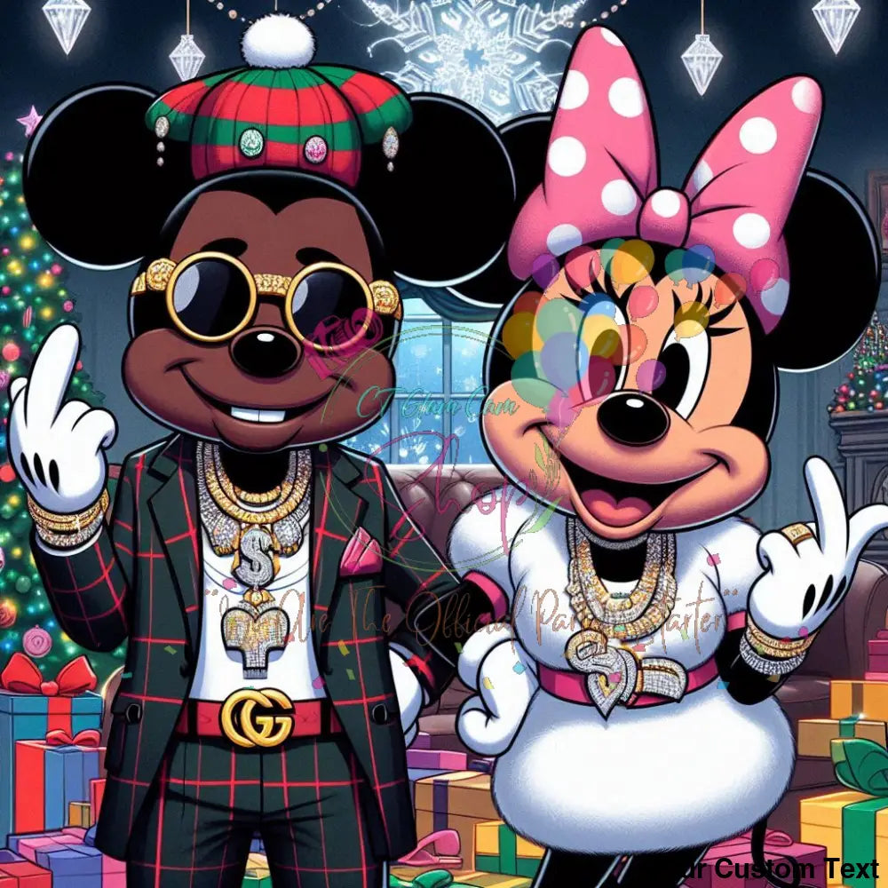 AI Black American Mickey & Minnie Digital BundleTemplates